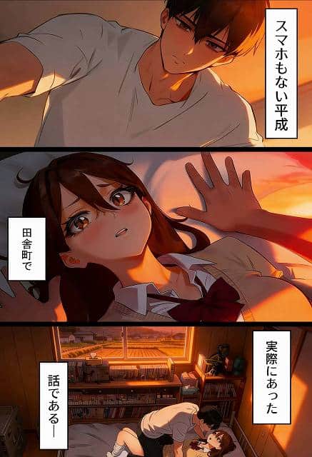 【【実話】平成ギャル（18）がチャラ男に捨てられ、童貞幼馴染の価値に気づくまでwww】実話本舗@マフラーと制服姿の佐倉あやが夕暮れの部屋で主人公を見上げる