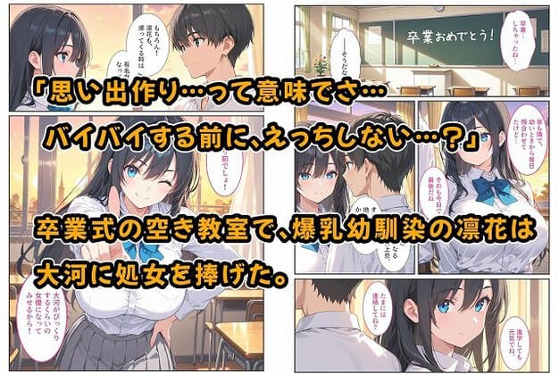 夕方の教室で青柳凛花が大河の前に立ち、青いリボンの制服姿で見つめている
