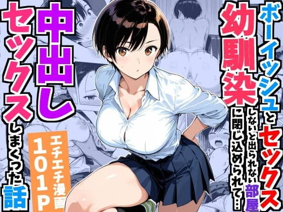 制服姿のみうが片膝を立てて座り、白いシャツ姿で正面を見る